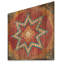 Carreaux marocains orange collage I - impression bohémienne chic sur bois de pin naturel-37110936
