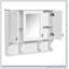Armoire à pharmacie murale 35 po x 28 po avec miroir et tablettes ouvertes, solution de rangement moderne pour la maison-696440442
