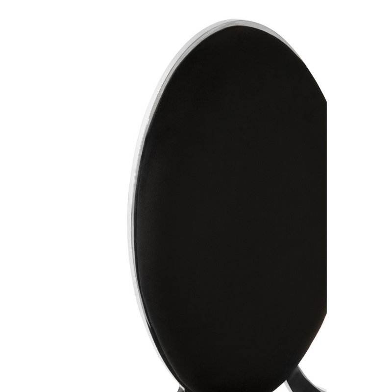 Florissant 44cm H Velvet Upholstered King Louis Back Side Chair in Black