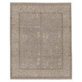 Hand Knotted Area Rug in Cream And Ivory