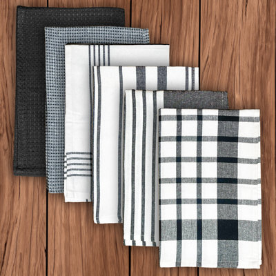Cotton Stripe Waffle Dish Cloth Kitchen Towel