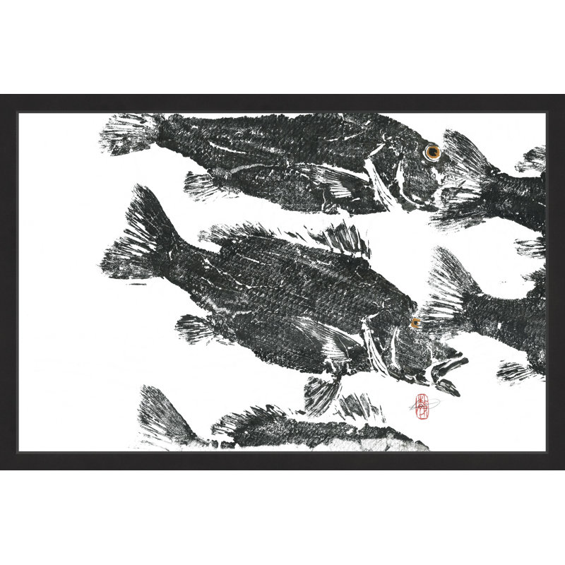 « accrocheurs », reproduction d’art encadrée, H 24 po x l 36 po x P 1,5 po
