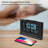 Alarm Clocks For Bedrooms With Battery Backup, Auto Set Digital Clock With Date And Day Of Week, Indoor Temperature Humidity, Moon Phase, Dimmer, Auto DST, USB Port