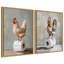 «Chicken and Rooster Bathroom Art», ensemble d'art mural sur toile par The Creative Bunch Studio