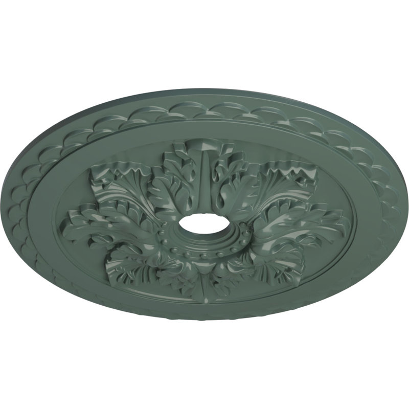 Médaillon de plafond de luxe de 23 5/8 po x 3 po x P 2 po (convient aux auvents jusqu'à 4 po), Tourbillon de nuages