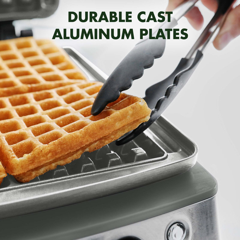 GreenPan Elite 4-Square Waffle Maker, Graphite Grey