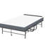 Lit pliant de 75 po x 46 po de large avec tête de lit réglable, matelas en mousse à mémoire de forme de 5 po, lit d'invité robuste sur roulettes pour les personnes de grande taille, cadre en métal de lit industriel spacieux et simple, installation f