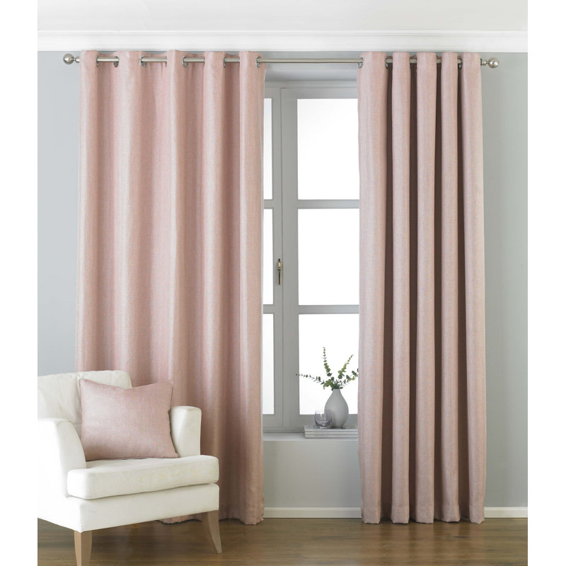 Sheer Curtain Pair, 168 W x 137 D cm, Pink