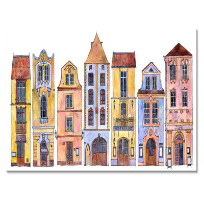 Croquis de la vieille Europe IV - Peinture sur toile