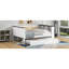 Lit de jour en bois massif blanc peu encombrant, design contemporain avec rangement