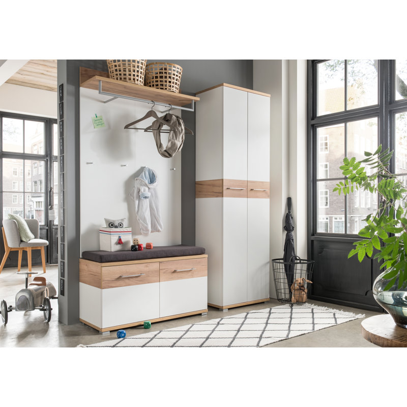 Howard 2 Door Manufactured Wood Wardrobe, Cream/Brown