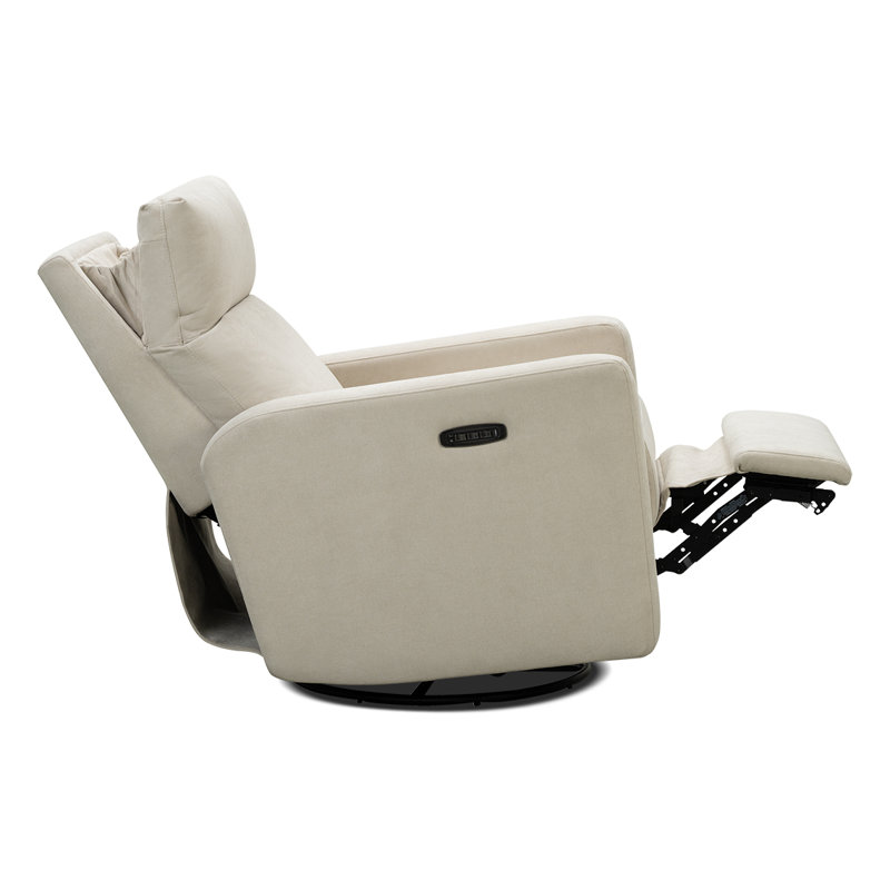 Nurture& The Glider Plus - Premium Nursery Power Recliner | Adjustable Head and Lumbar Support, Ivory