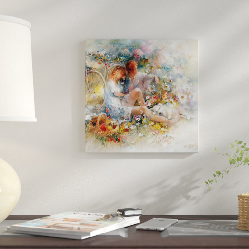 «Trip in Spring», reproduction sur toile, H 12 po x l 12 po x P 0,75 po, Pas de tapis, Toile tendue