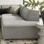 Bange 4-Piece Performance Fabric Upholstered Modular L-Shaped Armless Sectional Sofa In Pewter-739712232