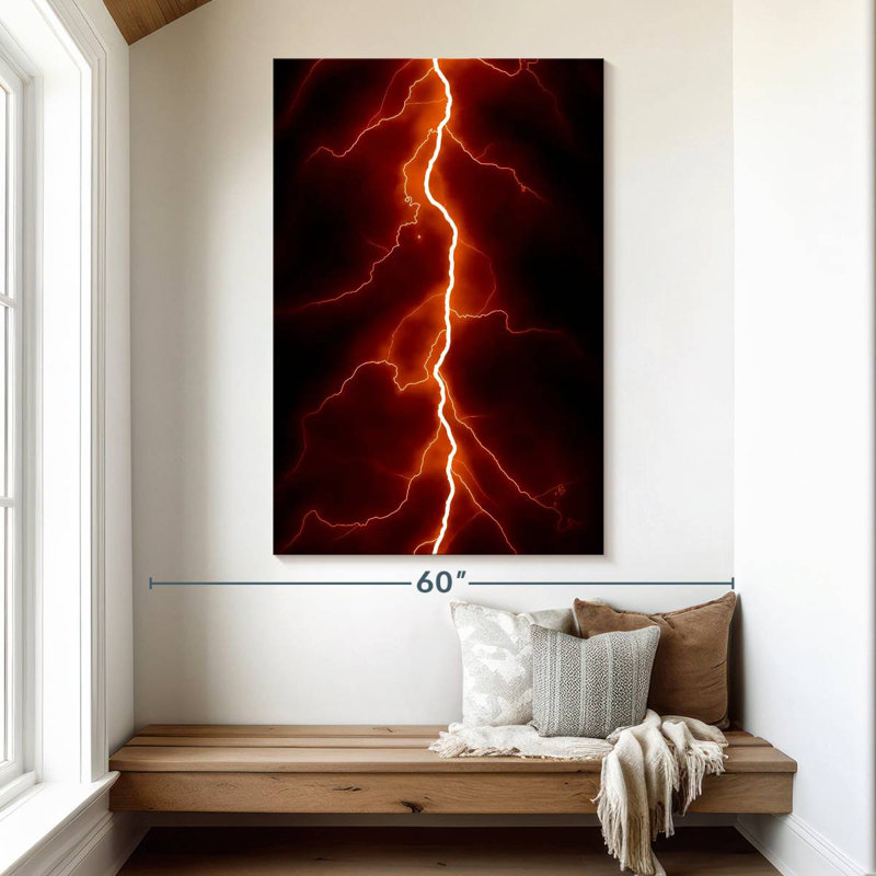 Alvord Red Lightning Strike, 51" H x 34" W