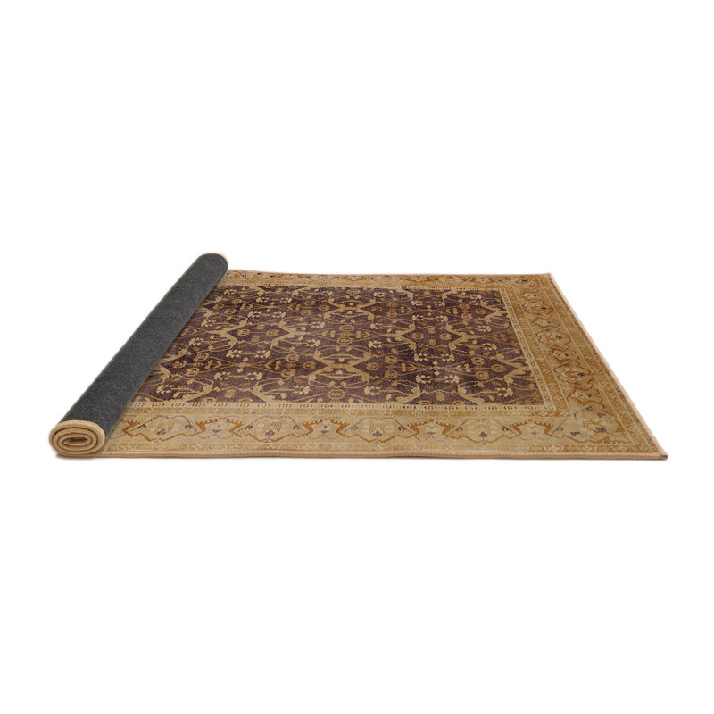 Tapis brun à motif oriental, Tapis de couloir 2 pi x 5 pi