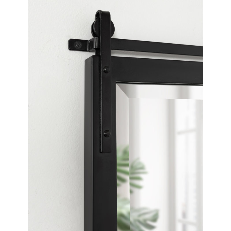 Bernett Metal Rectangle Mirror, 32.5''H x 22''W, Black