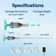 Cordless Handheld Pool Vacuum Cleaner with Telescopic & Extension Poles 9.12ft, 18.5 GPM Suction