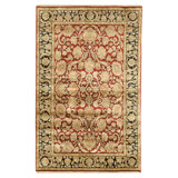 High-Quality Hand-Knotted Red And Gold Area Rug