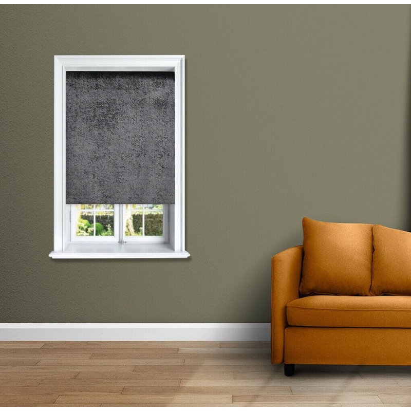 Roller Blind, Charcoal, 60cm W x 165cm L