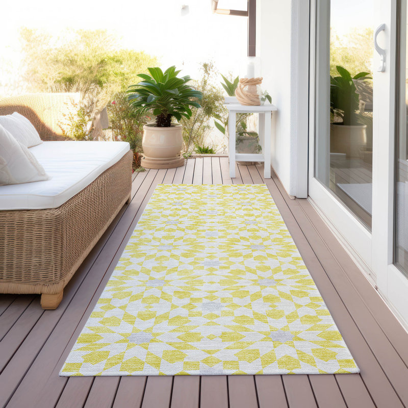 Tapis intérieur / extérieur avec envers antidérapant Withams, Tapis de couloir 2 pi 3 po x 7 pi 6 po