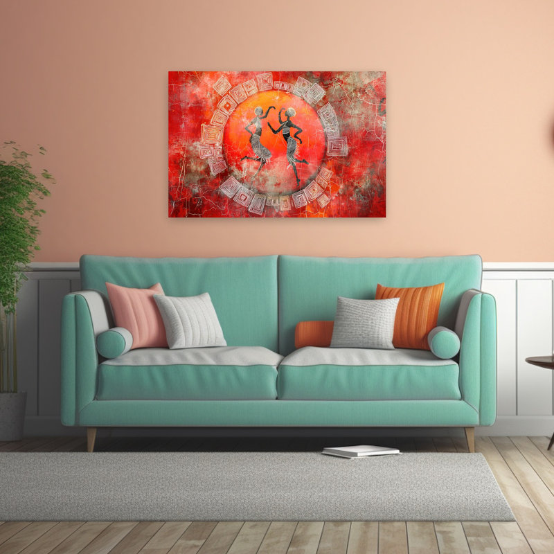 Art africain, paysage africain, 32" H x 48" W