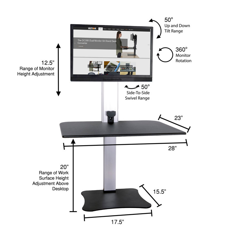Convertisseur de bureau pour travailler debout Atwell