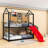 Padmukh Twin Over Twin Metal Bunk Bed With Slide And Shelves-2081196890
