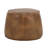 Laurenn Faux Leather Pouf - Brown-890669455