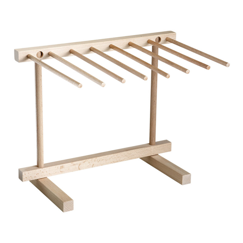 Foldable Wooden Pasta Drying Rack with Compact Storage