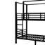 Lit superposé quadruple en métal noir simple, peu encombrant, silencieux et garde-robe encastré, sommeil facile à assembler-118897267