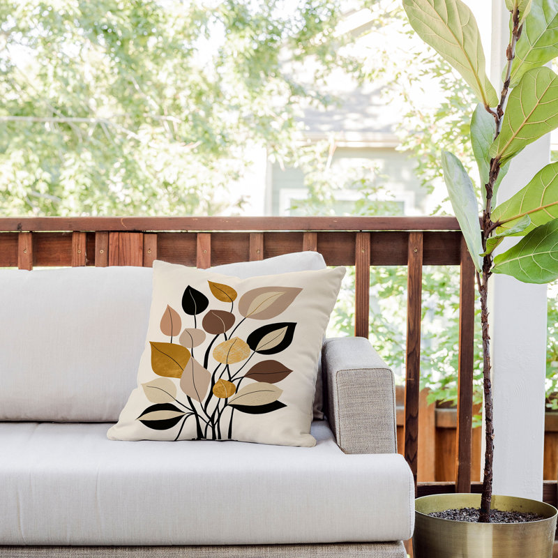  Floral Polyester Indoor/Outdoor Throw Pillow, 18" x 18"