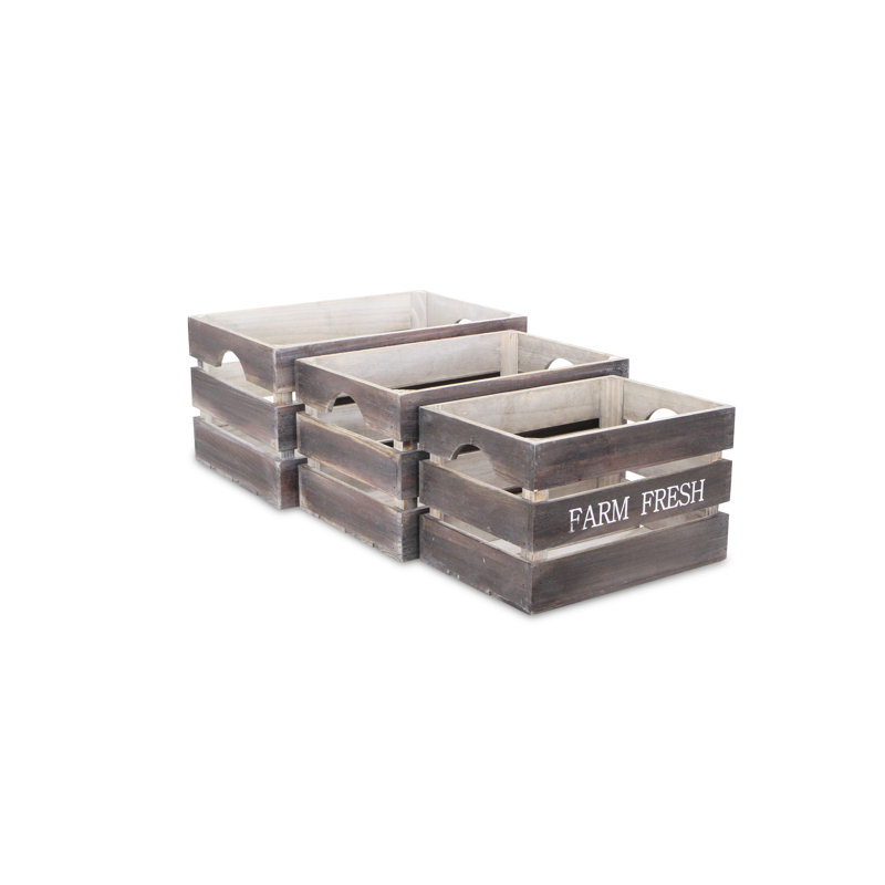 Ensemble de 3 caisses en bois Isolde - Farm Fresh