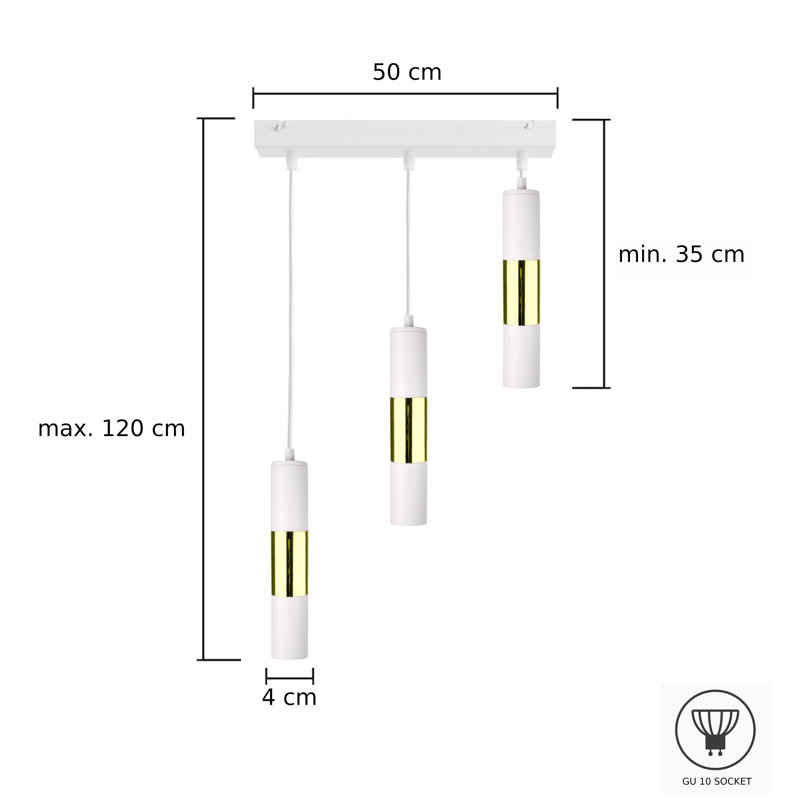 Veasley 3 - Light Kitchen Island Pendant