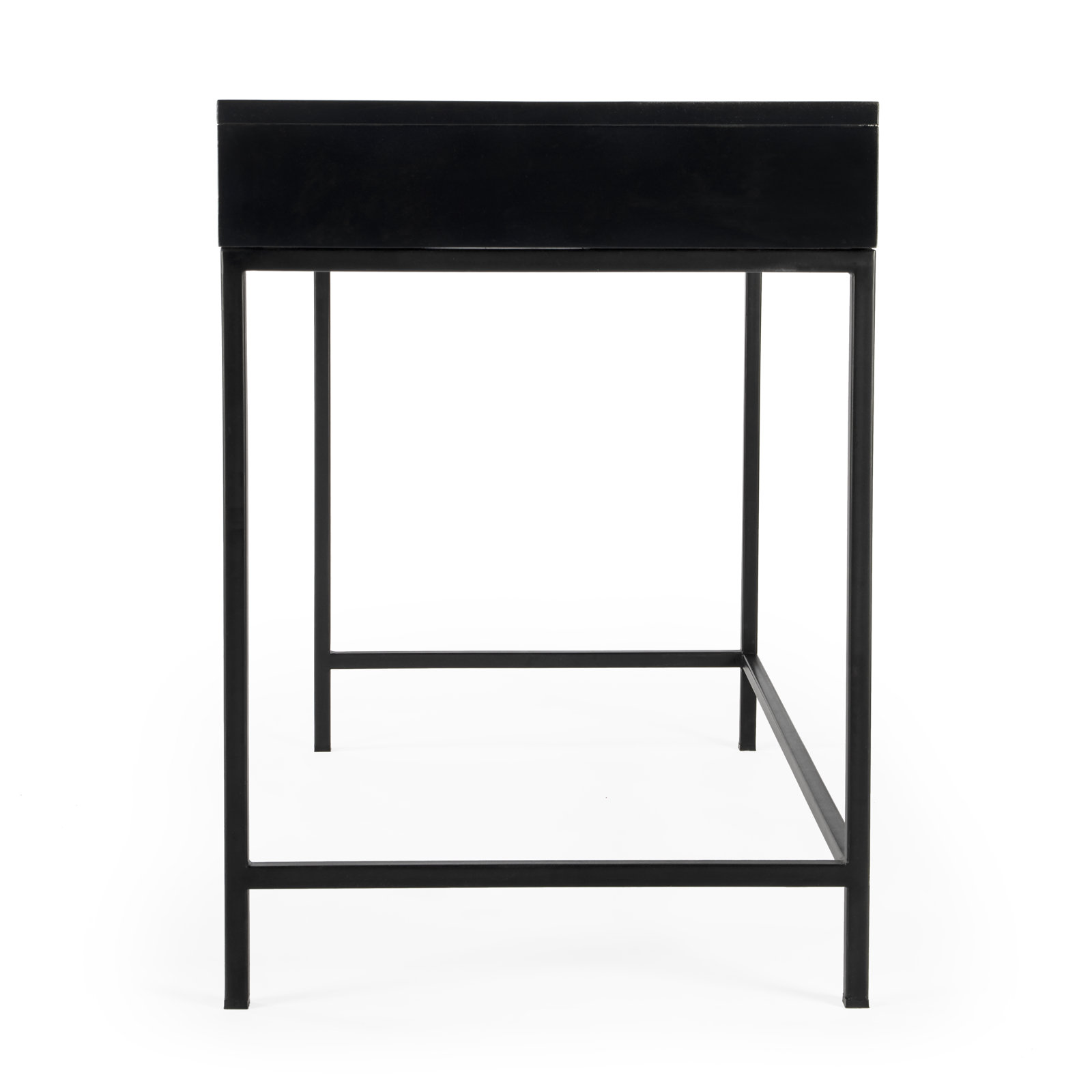 Aerne Solid Wood Desk, Black
