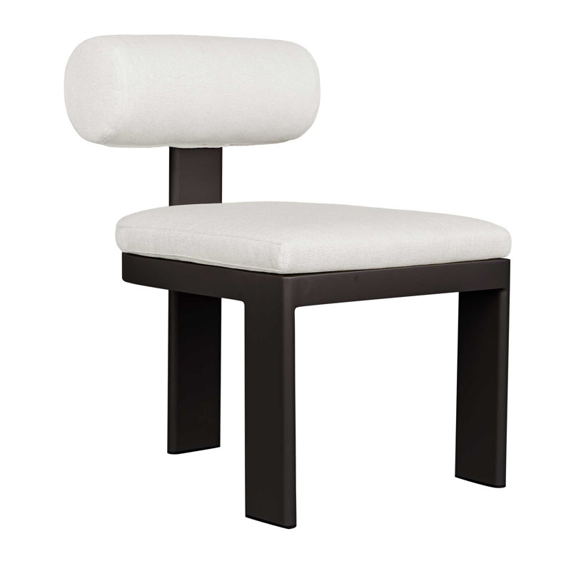 Keera White Outdoor Dining Chair, White