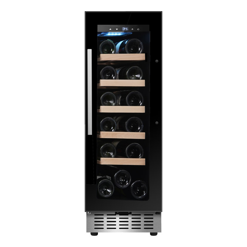 18 Bottle WINE REFRIGERATOR Freestanding/Builtin 7 Color LED 110V, Red