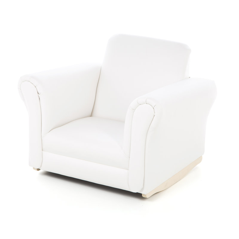 Iverson Kids 9'' Club Chair Chair and Ottoman, White