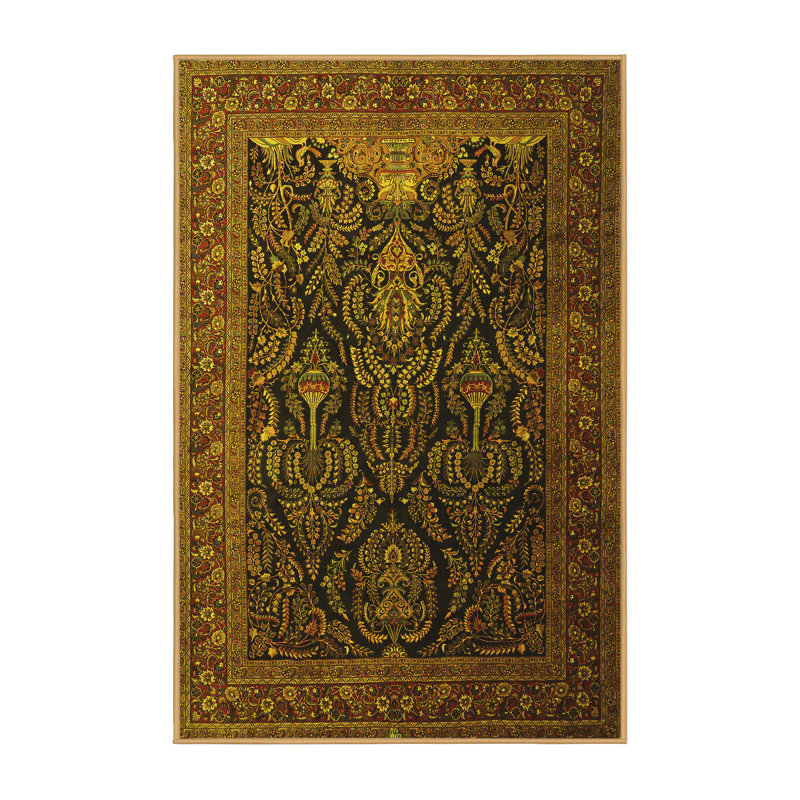 Mahidul Performance Oriental Indoor Rug, Rectangle 5' x 7'