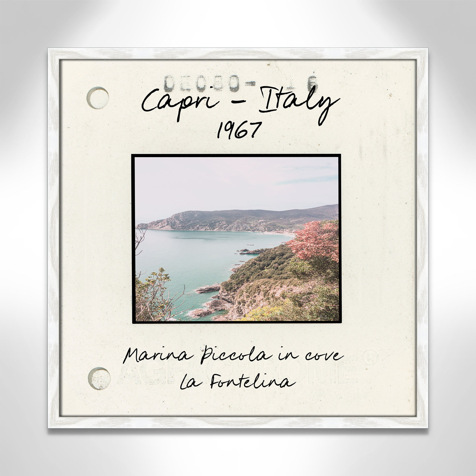 Capri Italy - Marina Picolla in La Fontalina Print by Susan Jill, 23.5" H x 23.5" W x 0.75" D