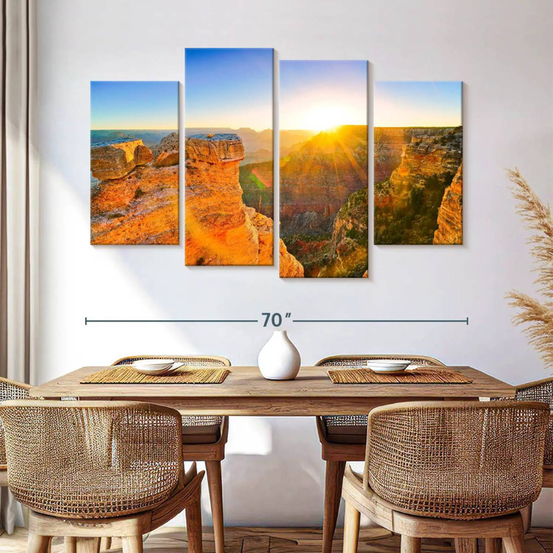 Lever de soleil chatoyant du Grand Canyon d'Alvord, H 42 po x l 68 po