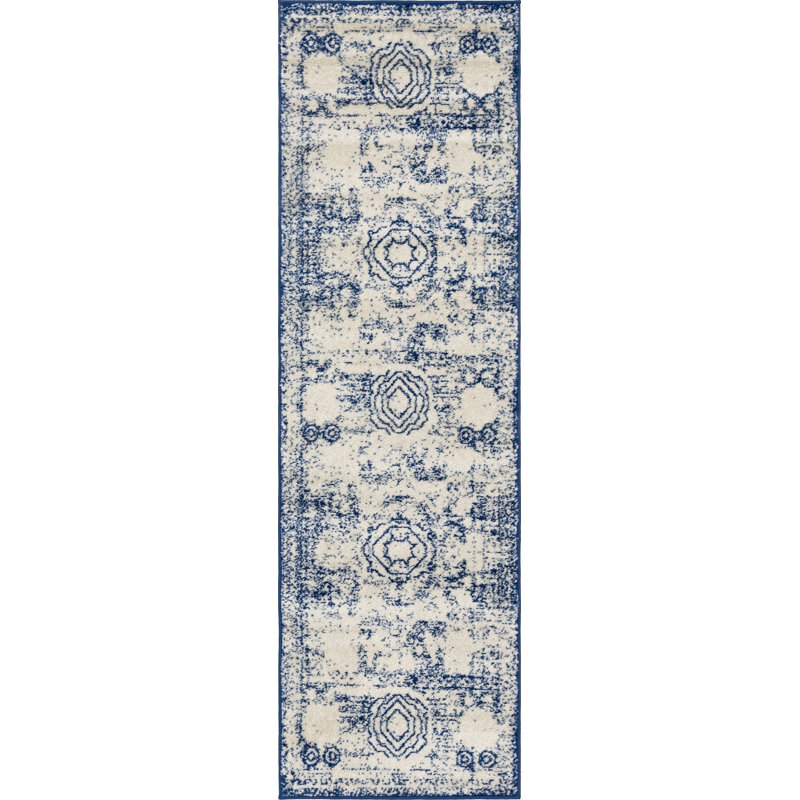 Geometric Area Rug, Runner 61 x 201cm