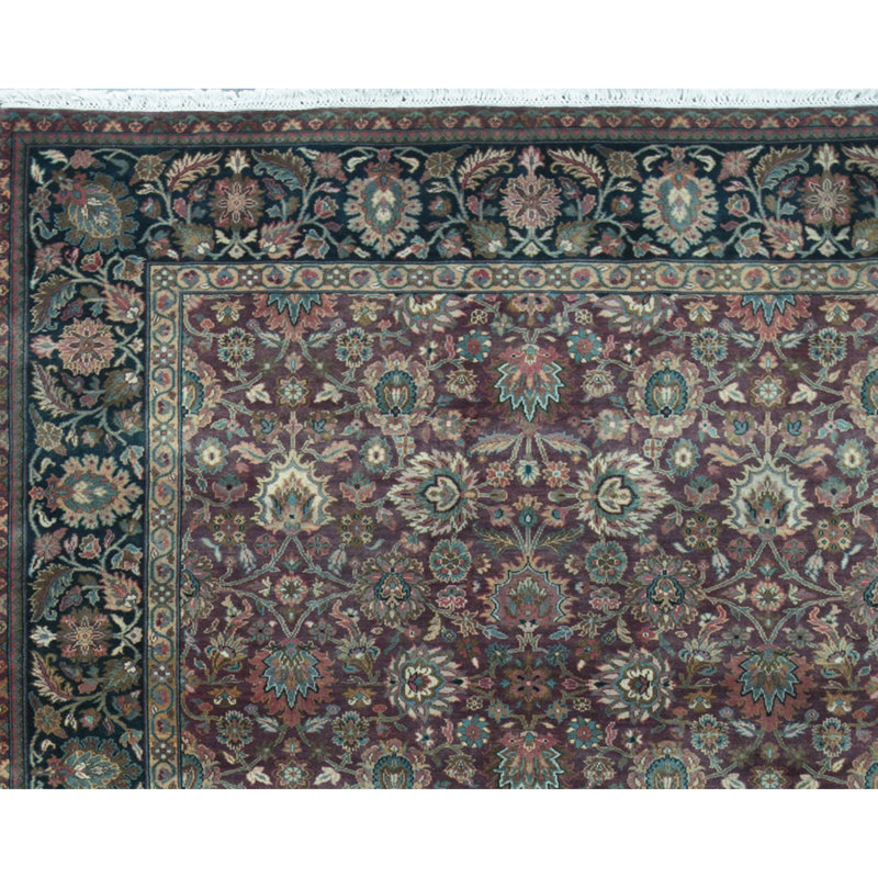 Bikaner Wool Oriental Area Rug in Red/Navy/Beige