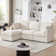 4-Piece Modular Cloud Couch Reversible Sectional with Ottoman