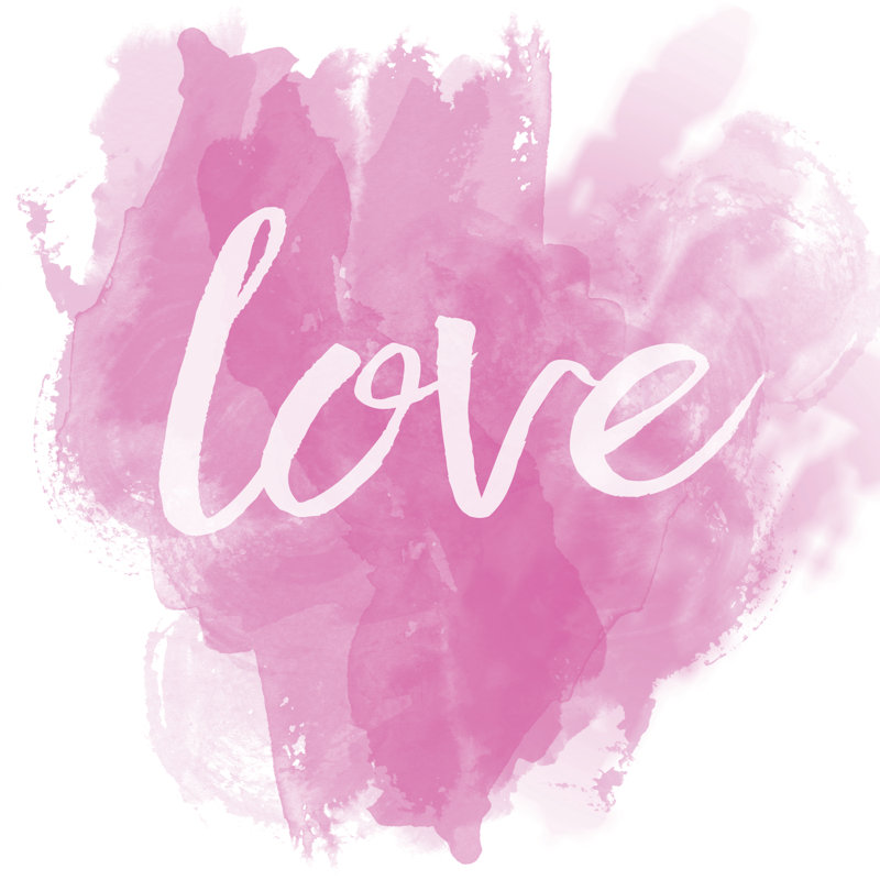 Love 3 - Wrapped Canvas Print, 30cm H x 30cm W x 3.8cm D