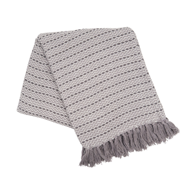 Mini Chevron Gray Throw
