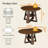 43.3In-59In Extendable Round Dining Table For 4-8, Modern Kitchen Oval Dining Table With Removable Leaves, Wood Base With Storage Shelf For Kitchen Living Room (Walnut)-788505315