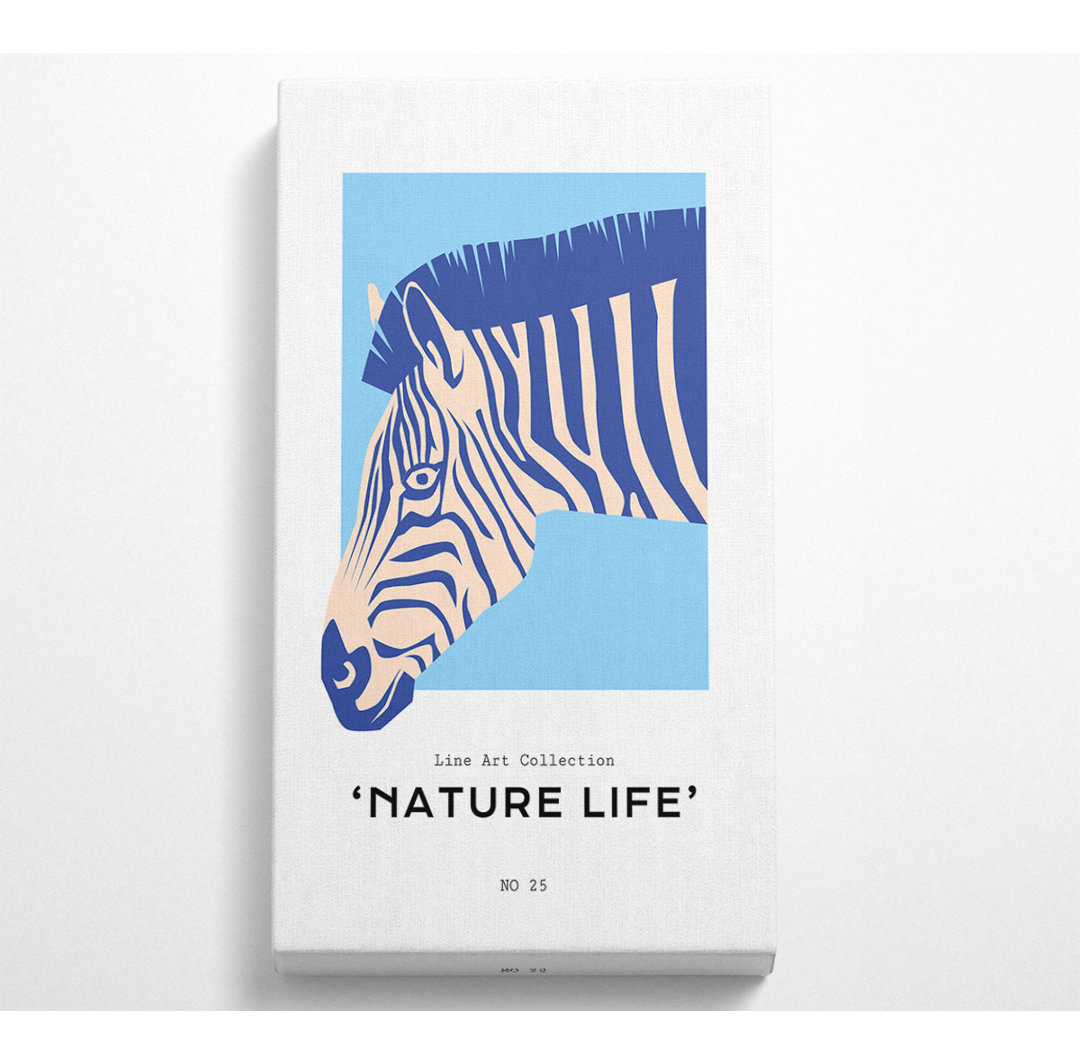 Zebra Natur Breitleinwanddruck