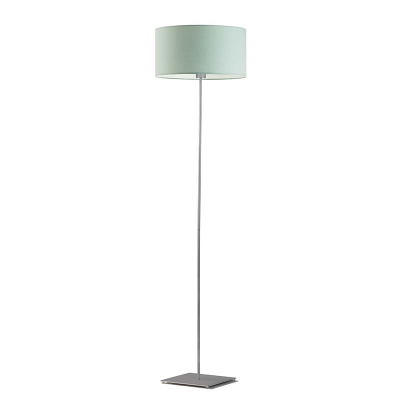 Asawer 156cm Traditional Floor Lamp, Mint, Brushed Steel