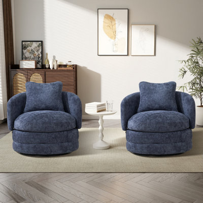 Fauteuil demi-tonneau pivotant de 29,9 po à 360 degrés